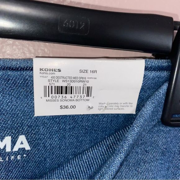 Sonoma NWT distressed jegging jeans size 16 - Picture 7 of 8